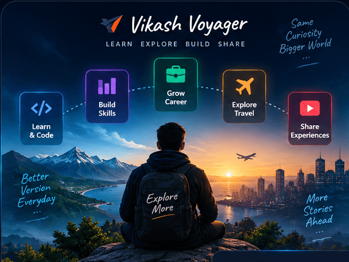 Vikash Voyager journey — learn, explore, build and share